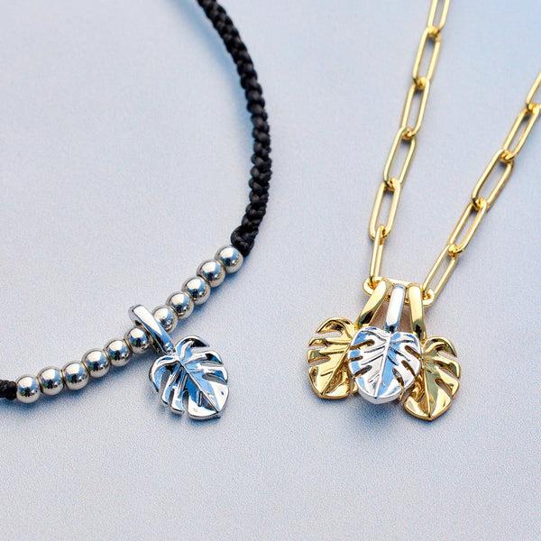Pura Vida Harper Charity Monstera Charm