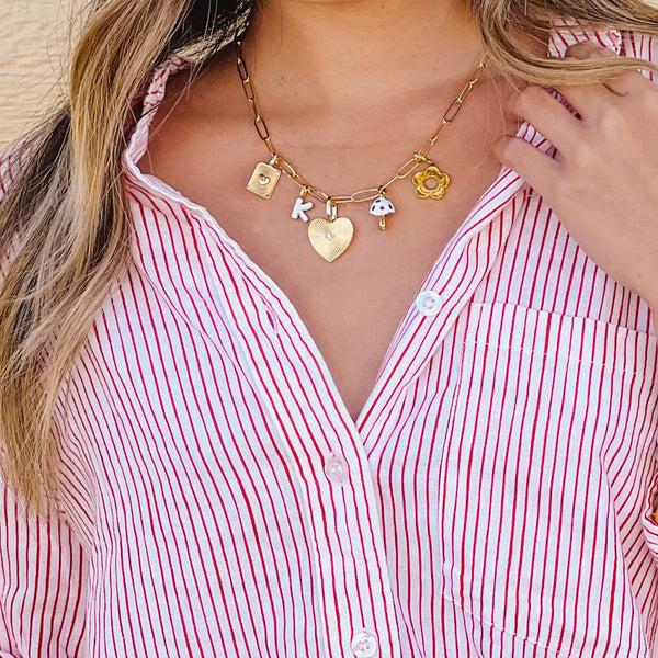 Pura Vida Harper Enamel Mushroom Statement Charm