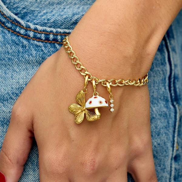 Pura Vida Harper Enamel Mushroom Statement Charm