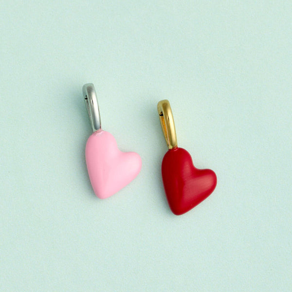 Pura Vida Harper Enamel Puffy Heart Charm