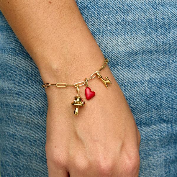 Pura Vida Harper Enamel Puffy Heart Charm