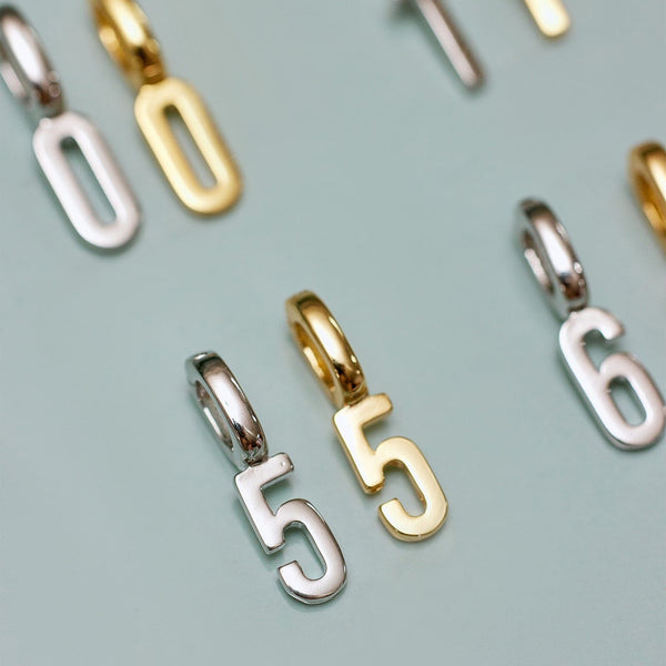 Pura Vida Harper Number Charm