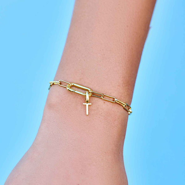 Pura Vida Harper Oval Charm Chain Bracelet