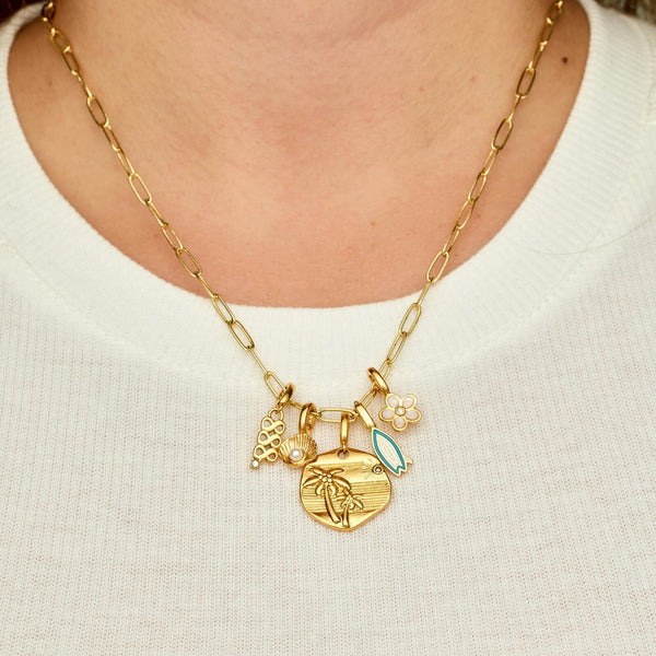 Pura Vida Harper Pearl Plumeria Charm