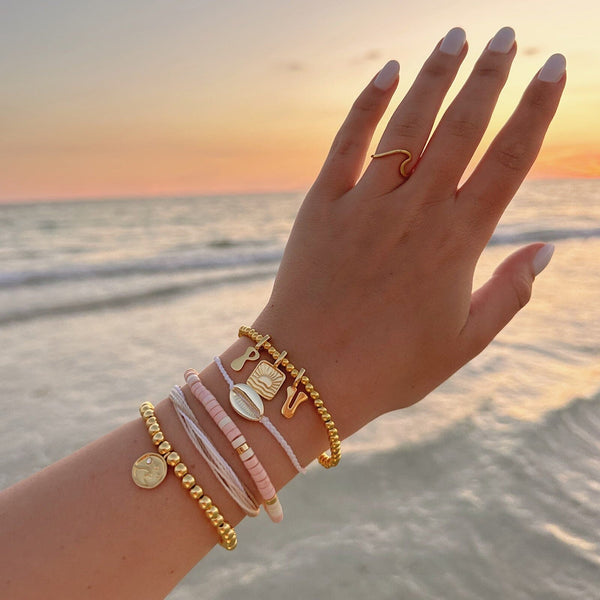 Pura Vida Harper Round Bead Stretch Bracelet