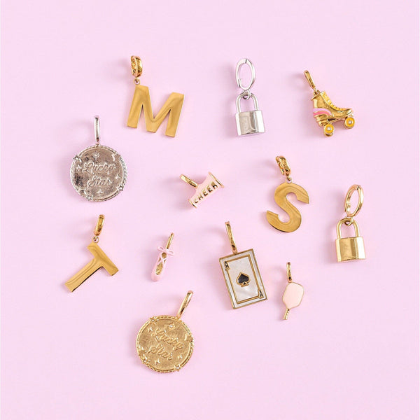 Pura Vida Harper Slanted Statement Alphabet Charm