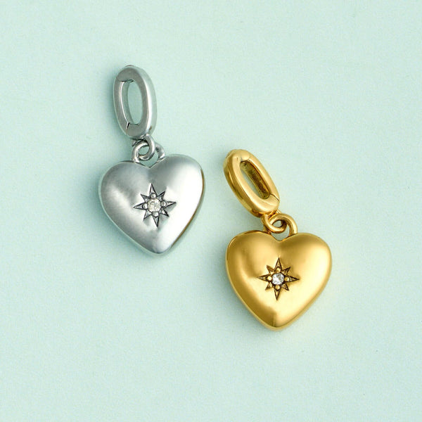 Pura Vida Harper Starburst Heart Charm