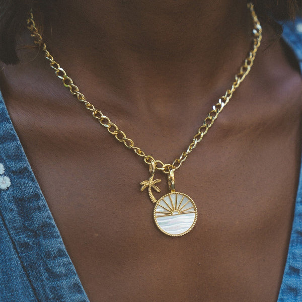 Pura Vida Harper Statement Ocean Sunset Charm