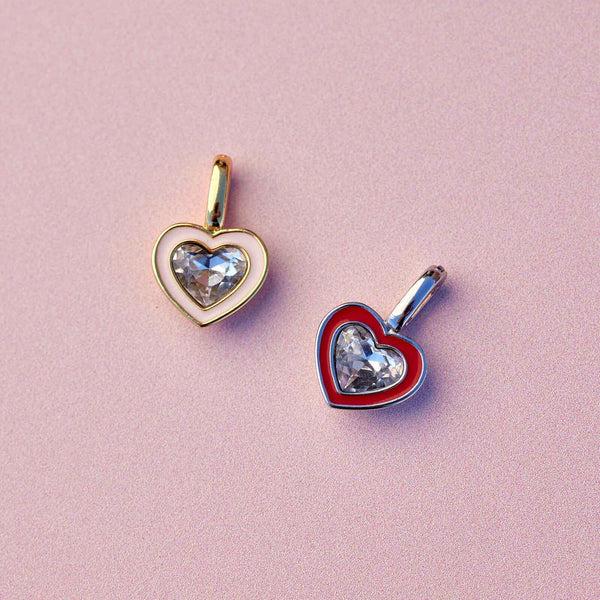 Pura Vida Harper Stone & Enamel Heart Charm