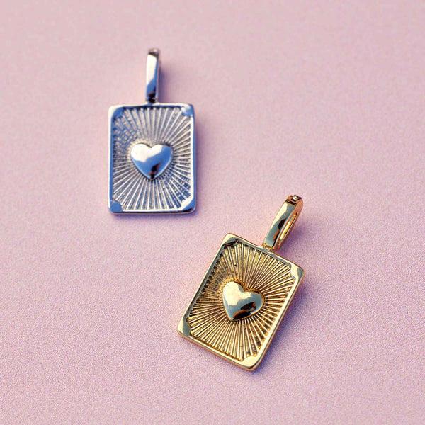 Pura Vida Harper Textured Heart Charm