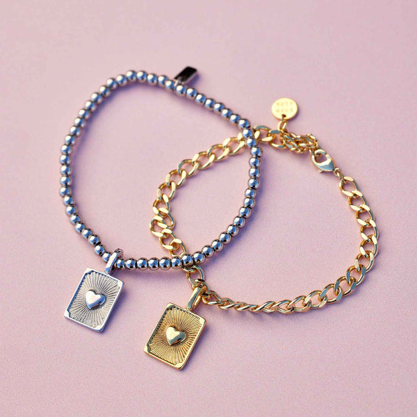 Pura Vida Harper Textured Heart Charm