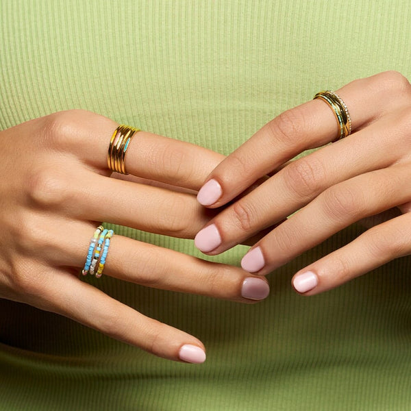 Pura Vida Headliner Enamel Ring Stack