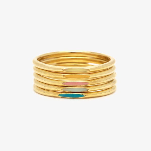 pura vida Headliner Enamel Ring Stack