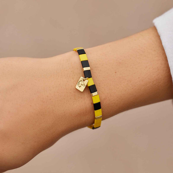 Pura Vida Hufflepuff™ Tile Bead Stretch Bracelet