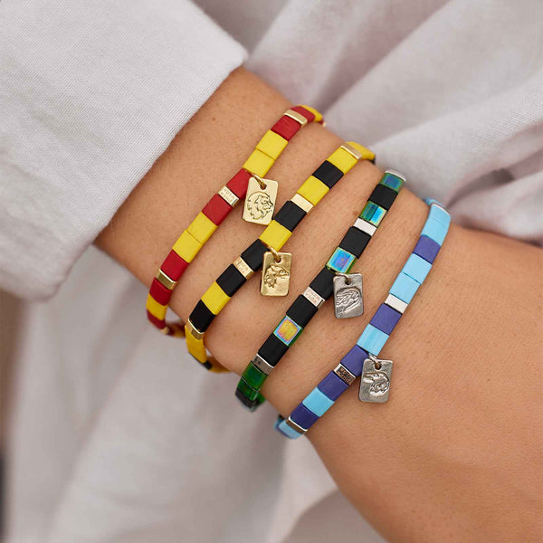 Pura Vida Hufflepuff™ Tile Bead Stretch Bracelet