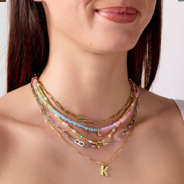 Pura Vida Initial Pendant Necklace