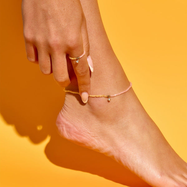 Pura Vida Le Soleil Seed Bead Stretch Anklet