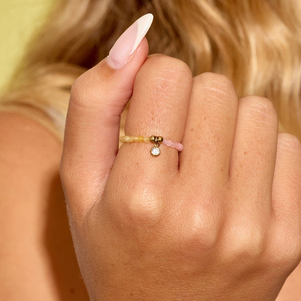 Pura Vida Le Soleil Seed Bead Stretch Ring