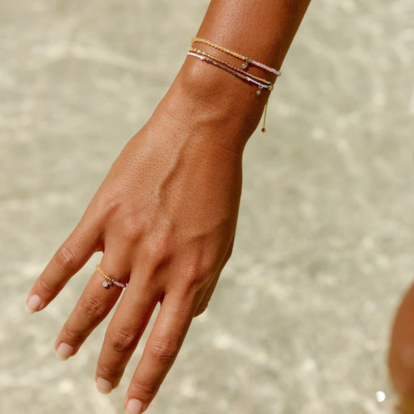 Pura Vida Le Soleil Seed Bead Stretch Ring