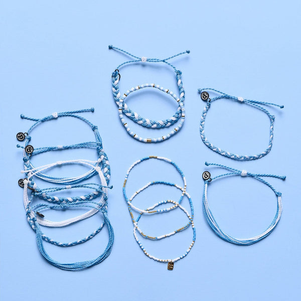 Pura Vida Light Blue & White Collection