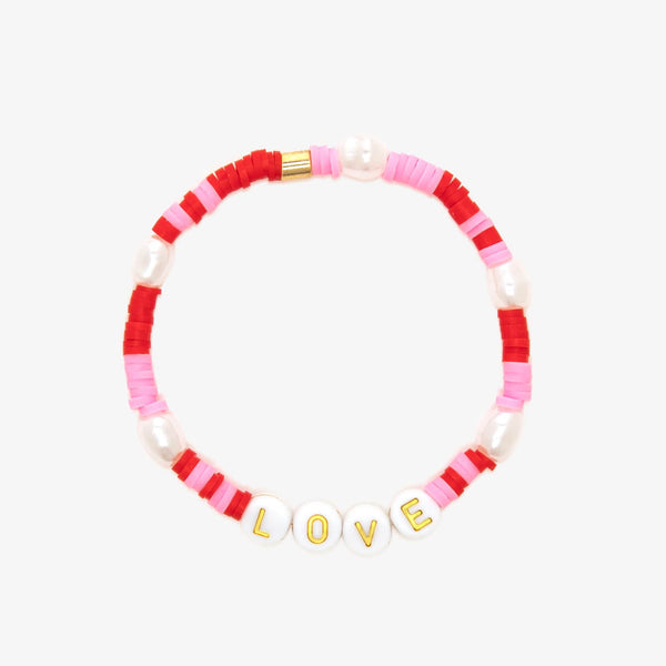 pura vida Love Bestie Bead Stretch Bracelet