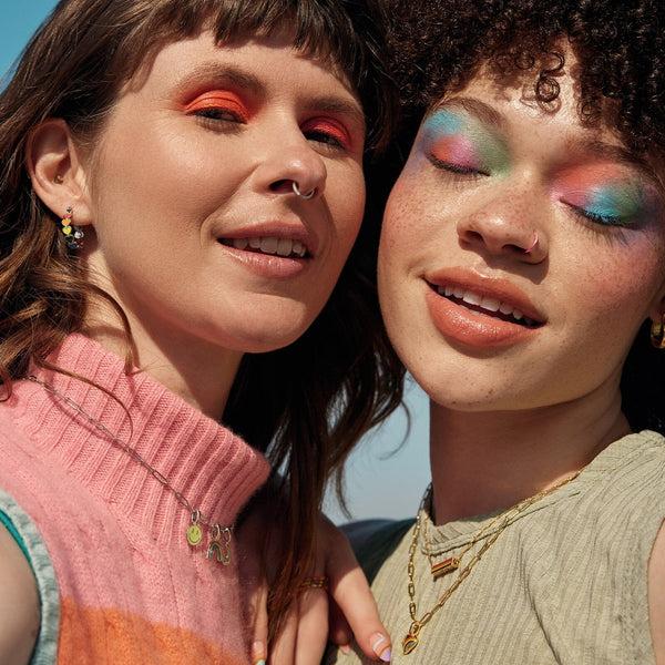 Pura Vida Love Enamel Heart Hoop Earrings