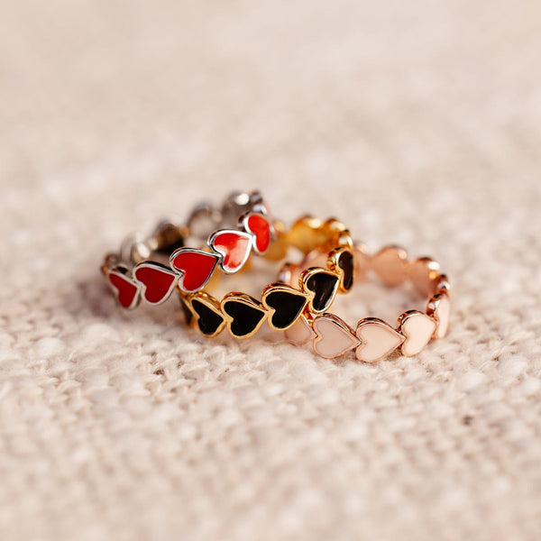 Pura Vida Love Hearts Band Ring