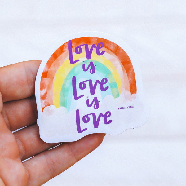 Pura Vida Love Is Love Sticker
