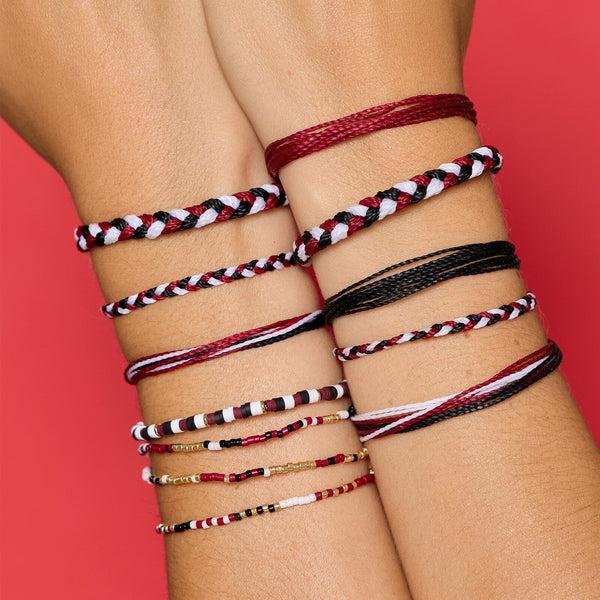 Pura Vida Maroon Black & White Collection