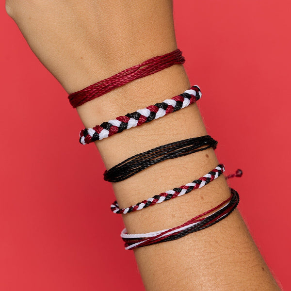 Pura Vida Maroon Black & White Collection