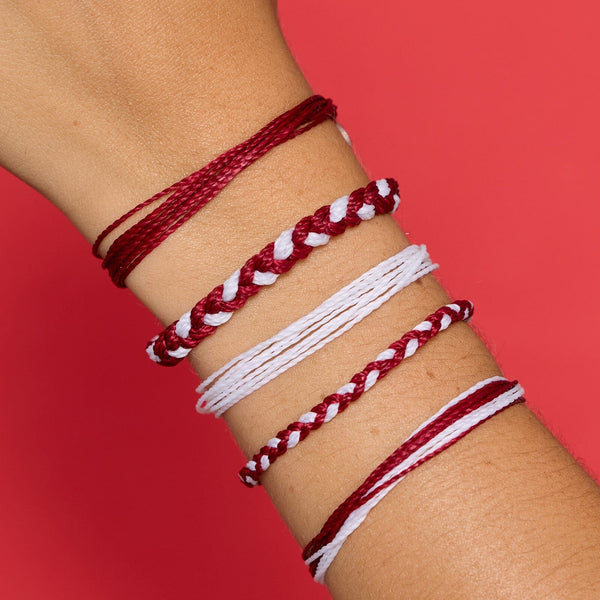 Pura Vida Maroon & White Collection