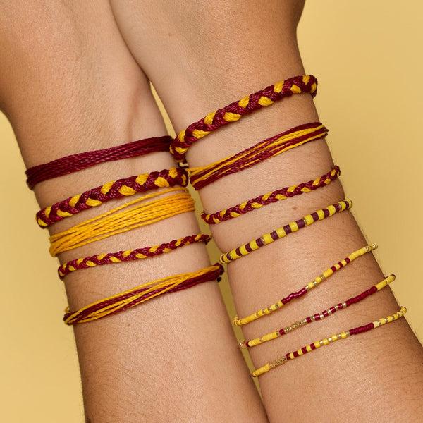 Pura Vida Maroon & Yellow Collection