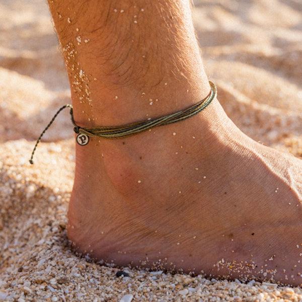 Pura Vida Men's Olive Anklet