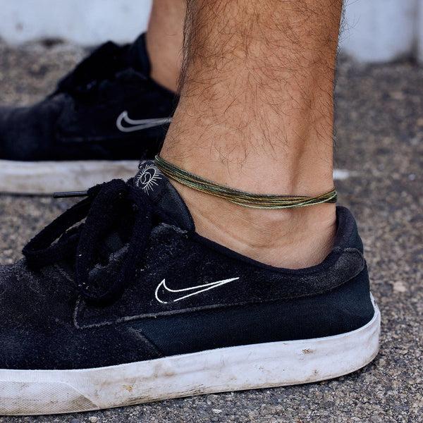 Pura Vida Men's Olive Anklet