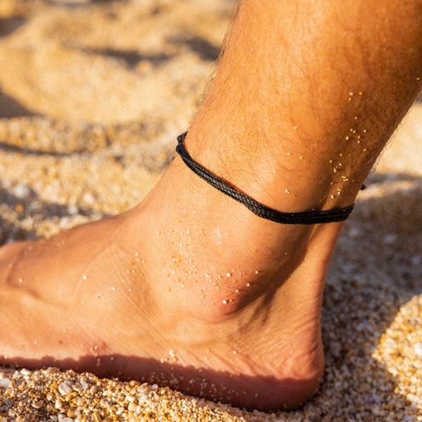 Pura Vida Men's Onyx Anklet