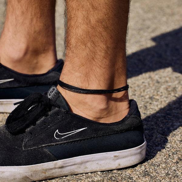 Pura Vida Men's Onyx Anklet