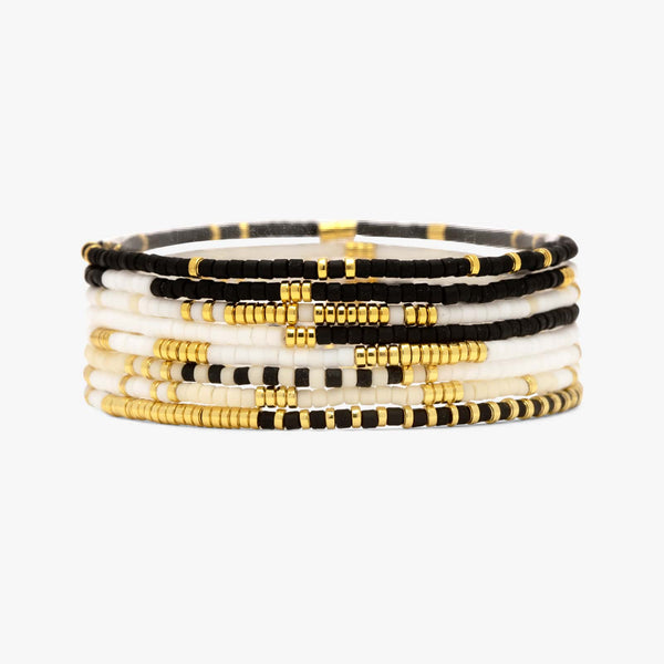 pura vida Monochrome Stretch Bracelet Set of 8