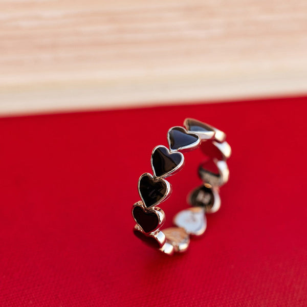 Pura Vida Mood Love Hearts Band Ring