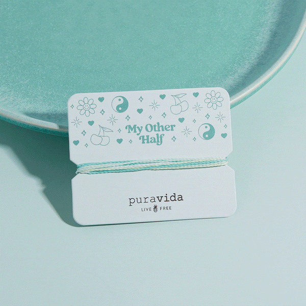 Pura Vida My Other Half Bracelet Card