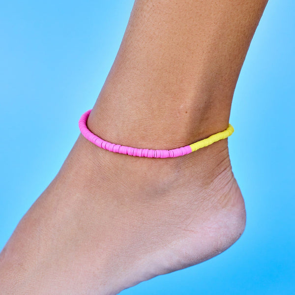 Pura Vida Neon Daze Seascape Stretch Anklet