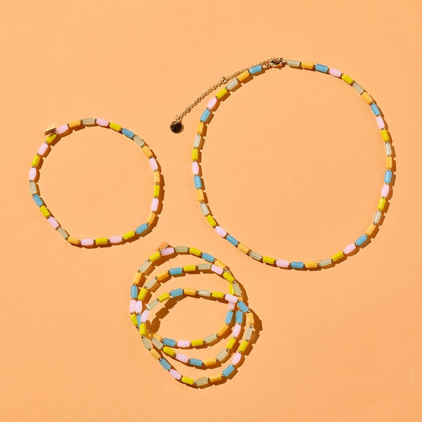 Pura Vida Neon Lights Stretch Anklet