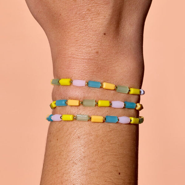 Pura Vida Neon Lights Stretch Bracelet 3 Pack