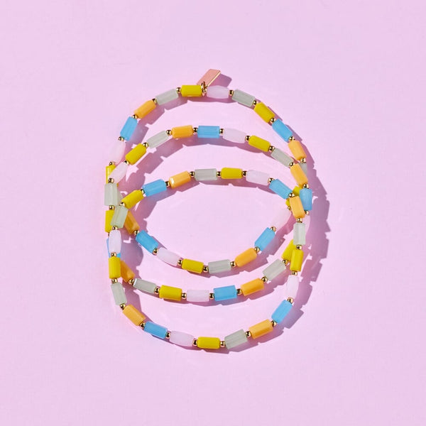 Pura Vida Neon Lights Stretch Bracelet 3 Pack