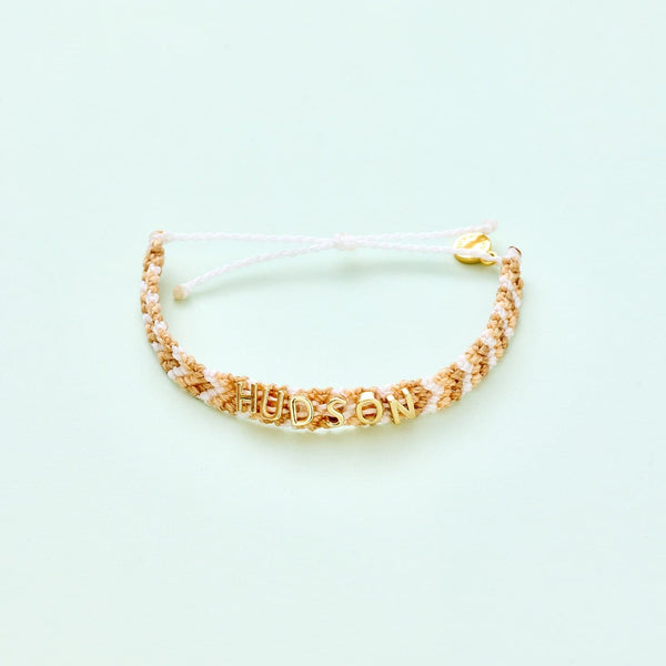 Pura Vida Neutral Woven Chevron Bracelet