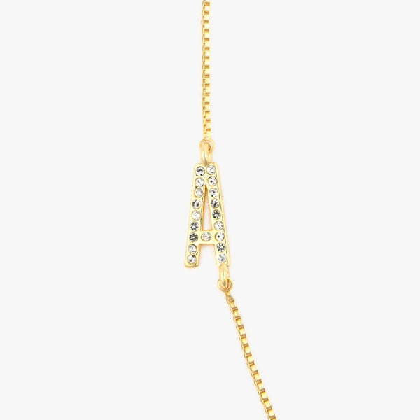 pura vida Pavé Initial Box Chain Choker