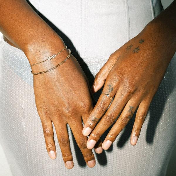 Pura Vida Pavé Initial Chain Bracelet