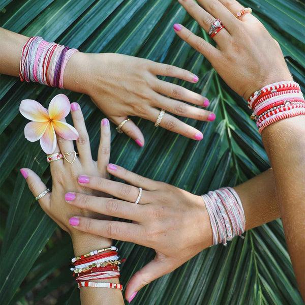 Pura Vida Pink Moment Friendship 10 Pack