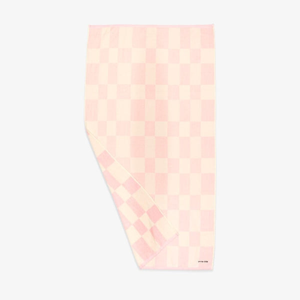 Pura Vida Pink & White Checkerboard Towel