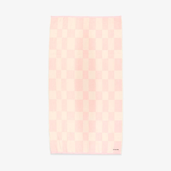 pura vida Pink & White Checkerboard Towel