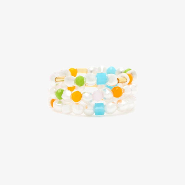 pura vida Pippa Pearl Stretch Ring 3 Pack